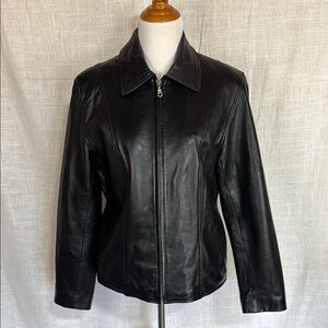 NWOT Laura Leigh Ltd black leather jacket